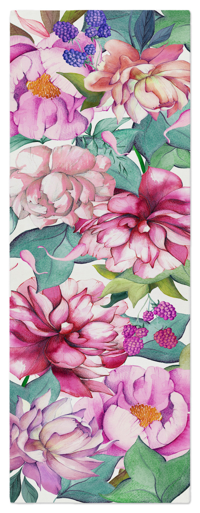 Cotton Satin Runner «Peonia» 100% Made in Italy