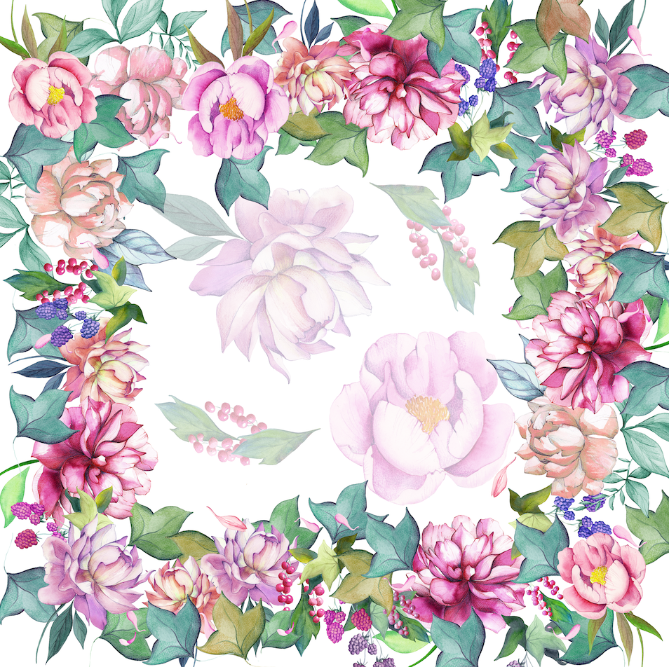 Cotton Satin Tablecloths Peonia 100% Made in Italy