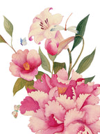 Kitchen Towels «Peony», 100% Made in Italy