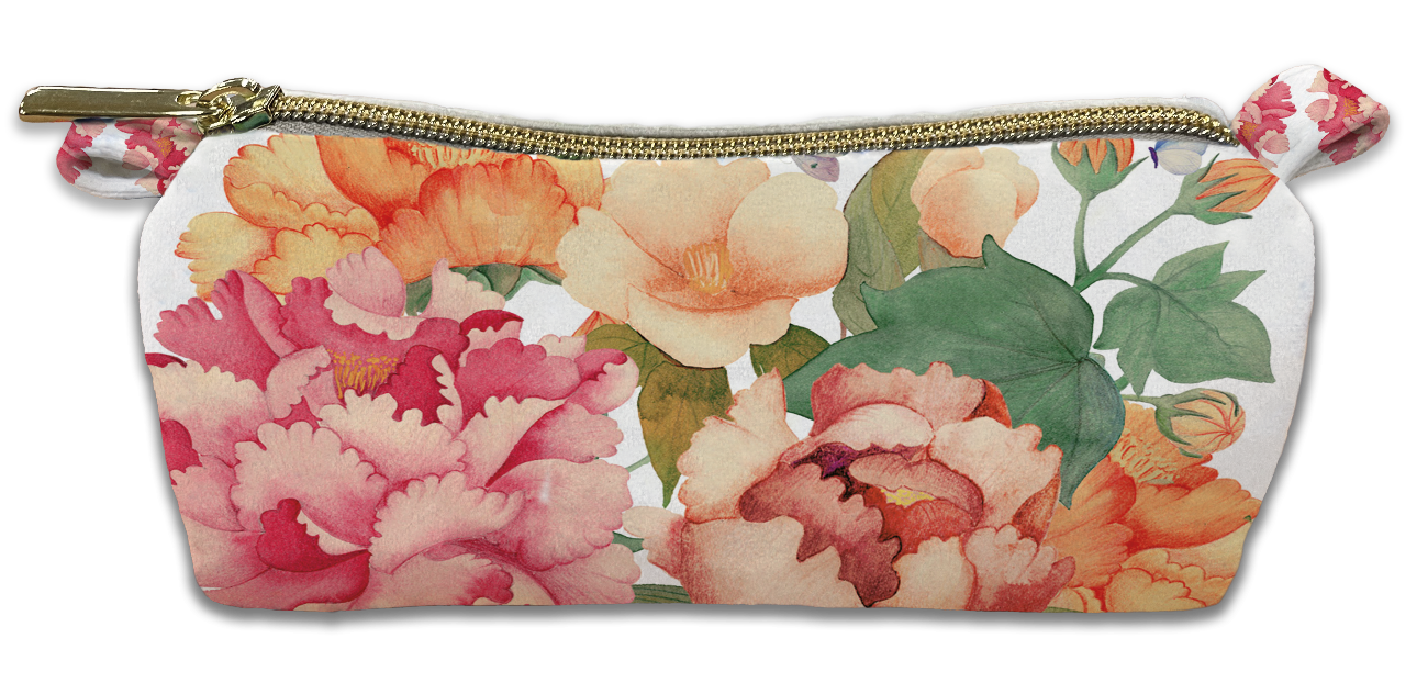 Velvet Case «Peony»,100% Made in Italy - The Napking