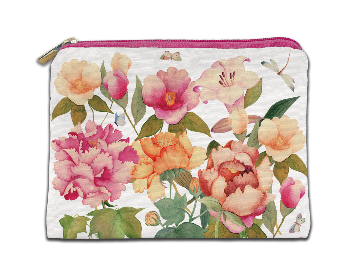 Cotton Trousse «Peony», 100% Made in Italy - The Napking