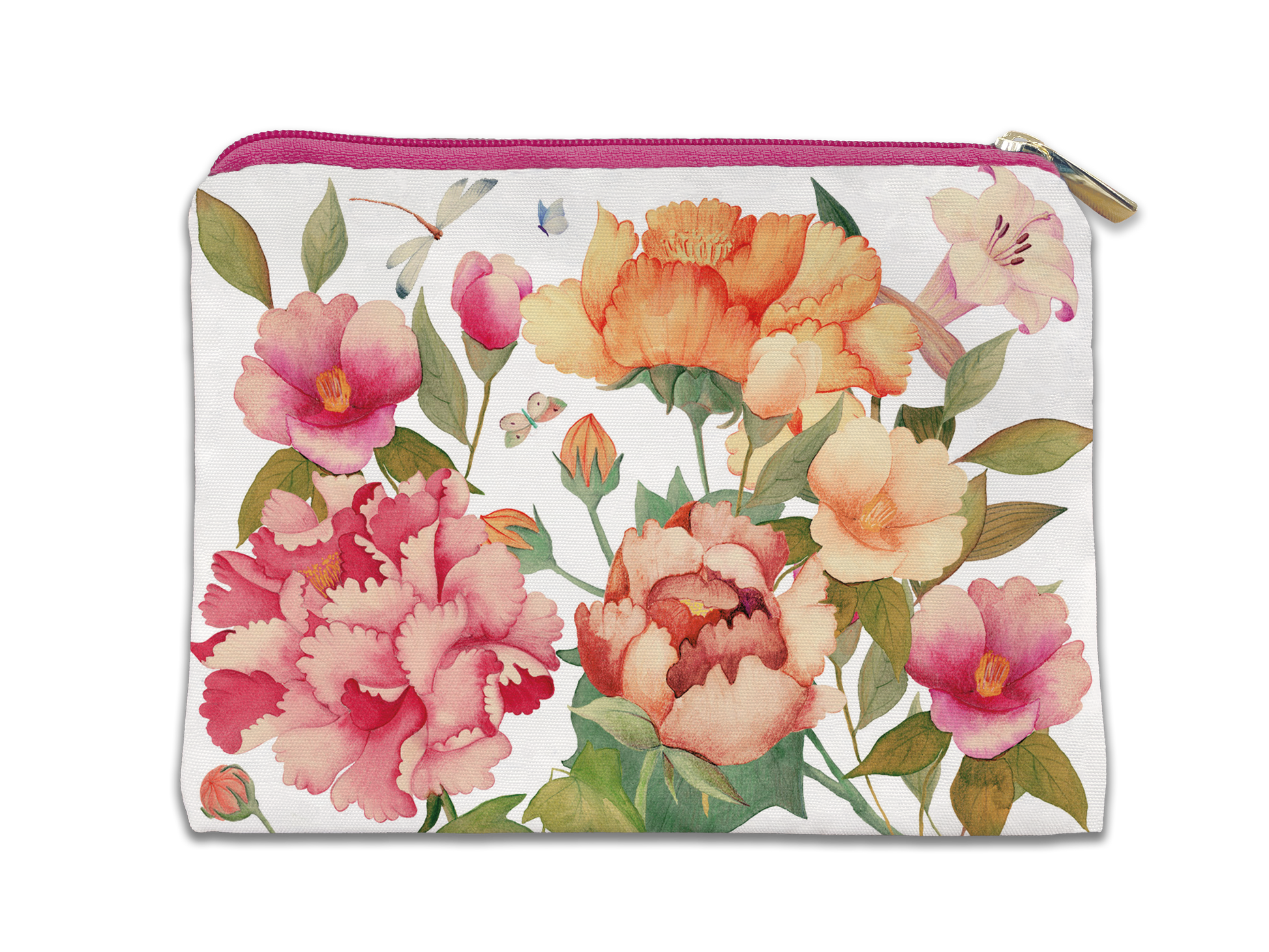 Cotton Trousse «Peony», 100% Made in Italy