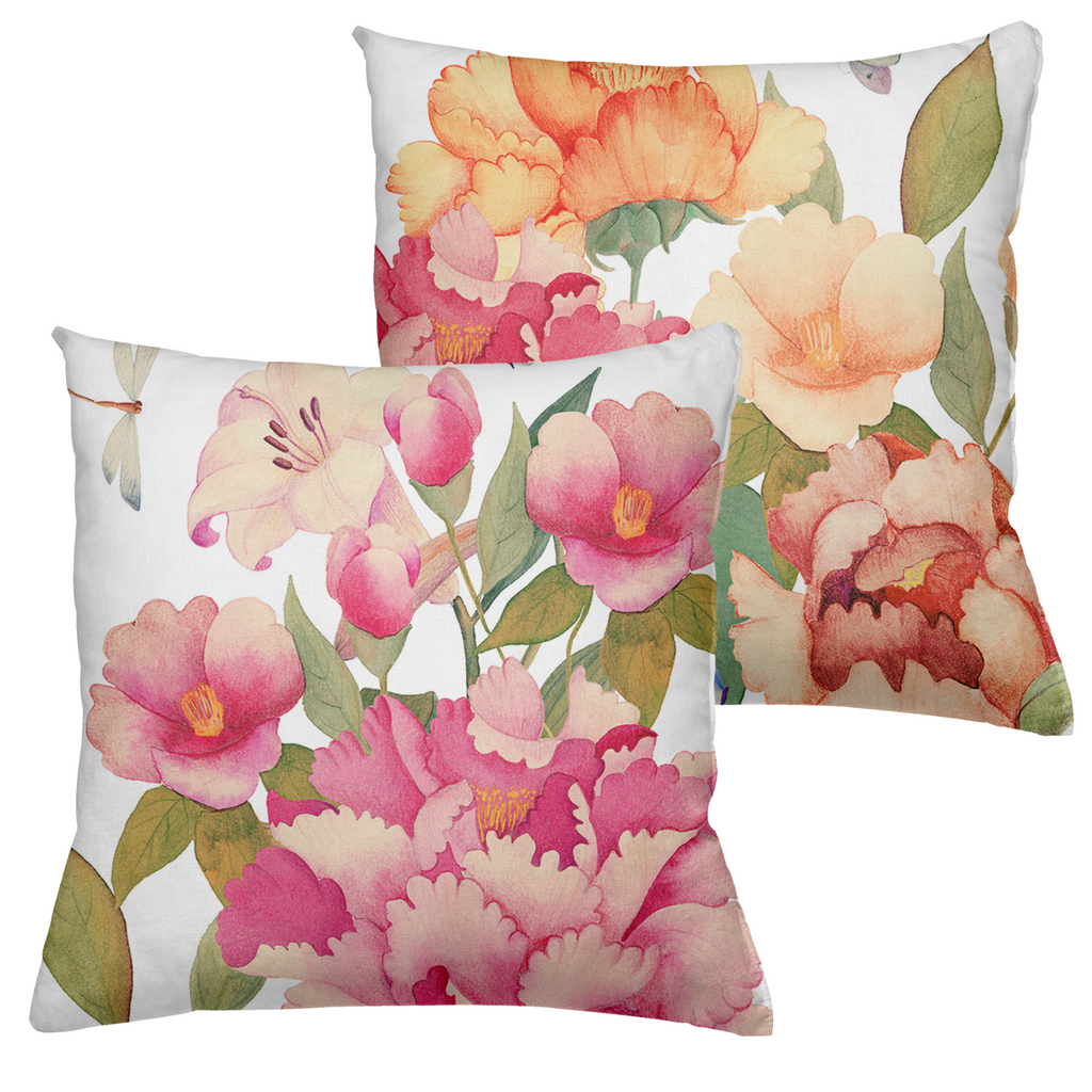 Cushion «Peony», 100% Made in Italy