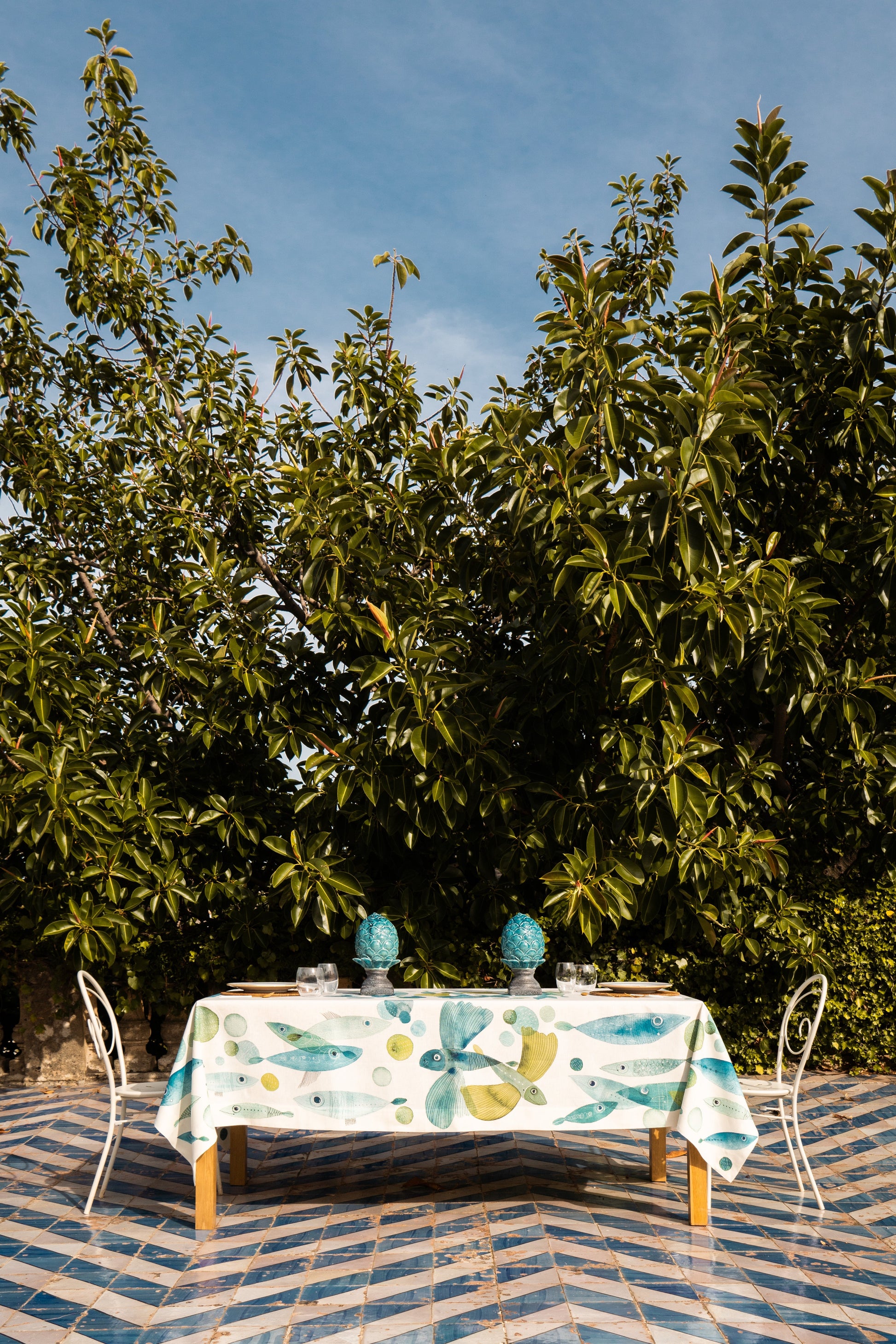 Tablecloths «Pesci Volanti» 100% Made in Italy