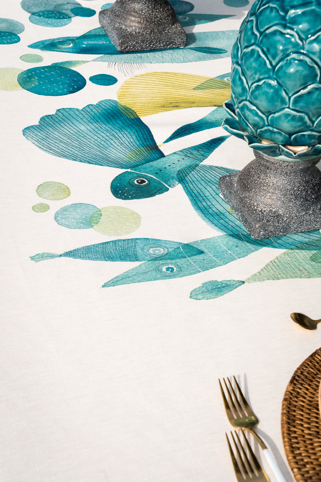 Tablecloths «Pesci Volanti» 100% Made in Italy