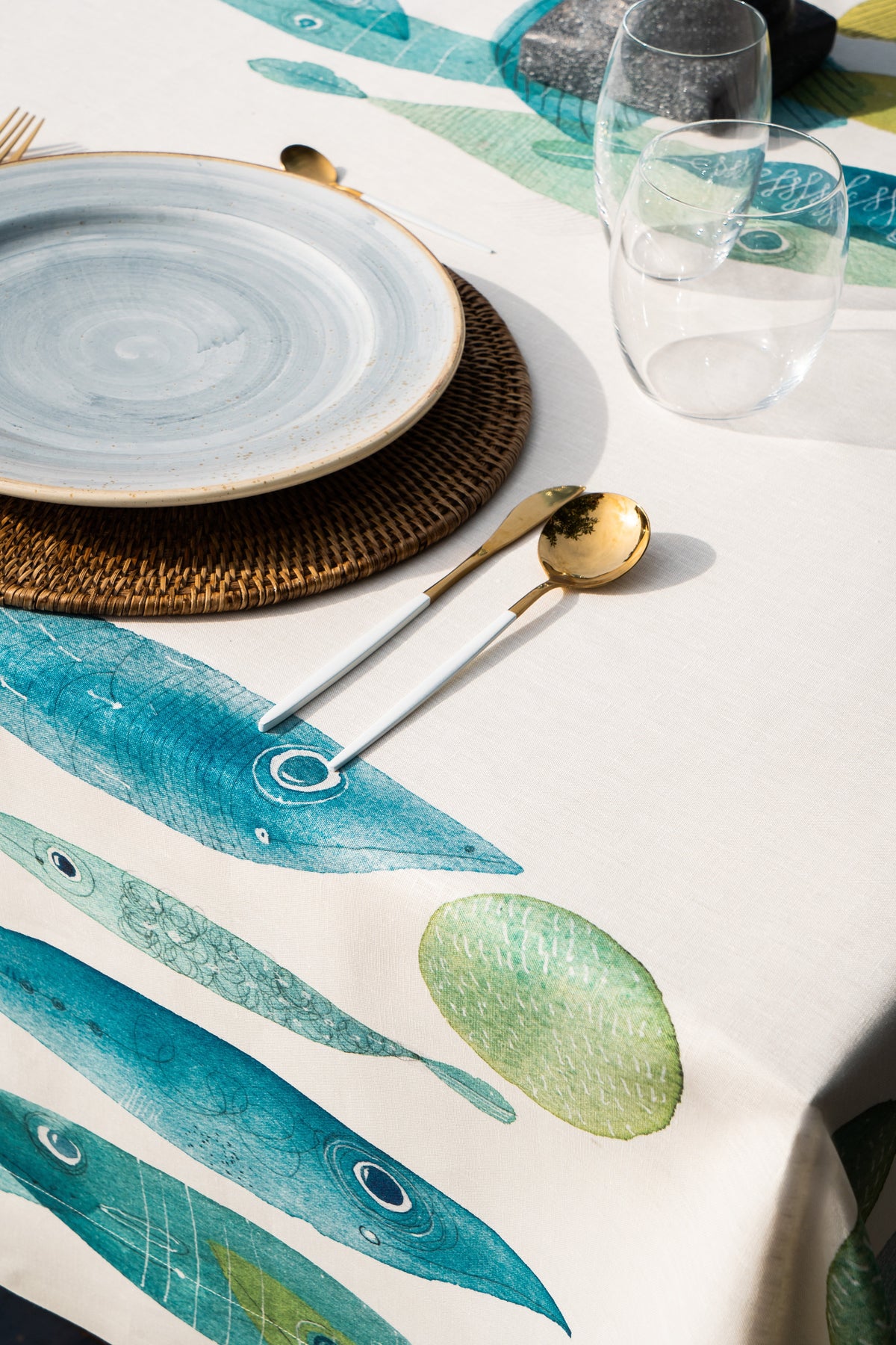 Tablecloths «Pesci Volanti» 100% Made in Italy