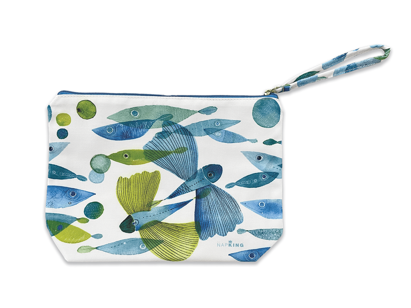 Cotton Pochette «Pesci Volanti», 100% Made in Italy