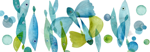 Pure Linen Runner «Pesci Volanti» 100% Made in Italy