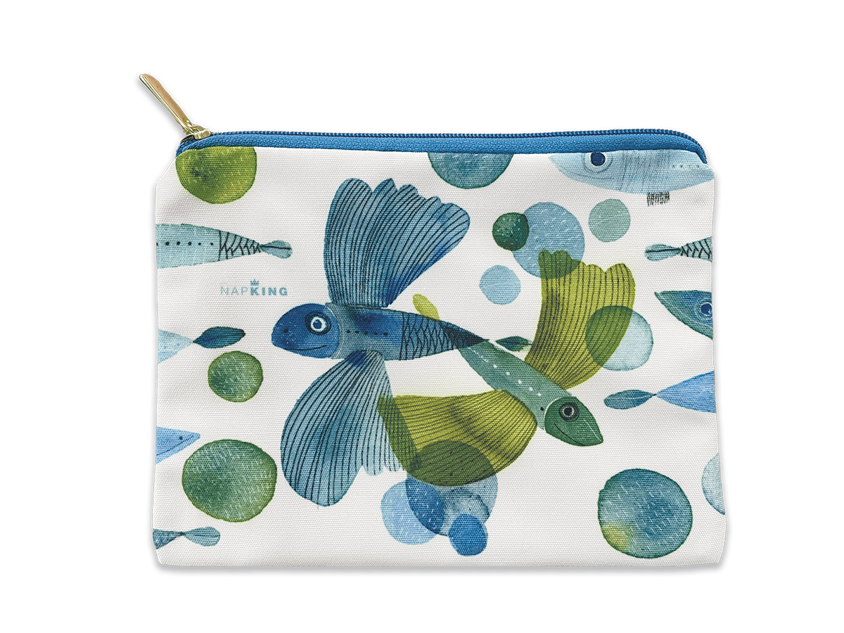 Cotton Trousse «Pesci Volanti», 100% Made in Italy
