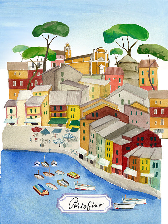 Kitchen Towels «Portofino», 100% Made in Italy - The Napking