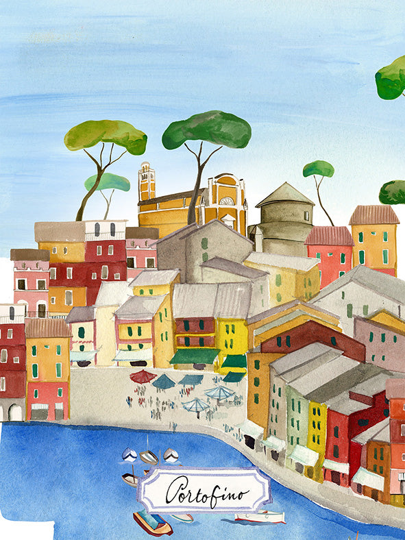 Kitchen Towels «Portofino», 100% Made in Italy - The Napking