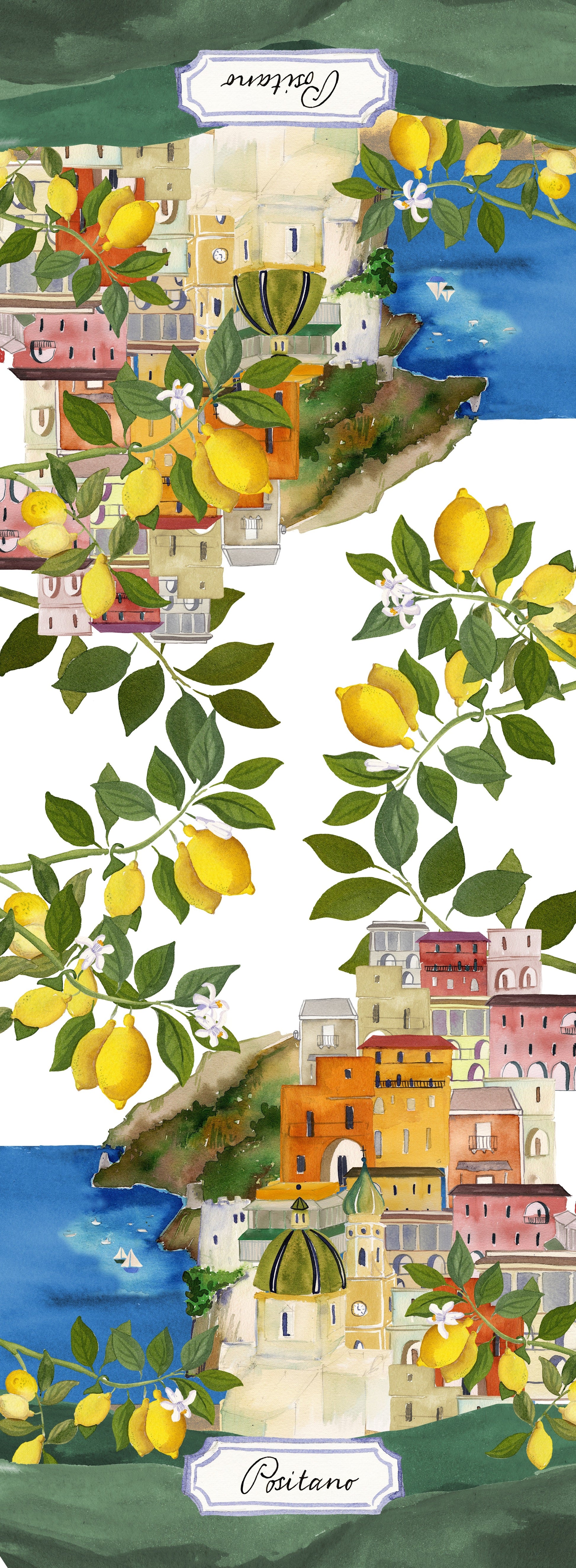 Pure Linen Runner «Positano» 100% Made in Italy