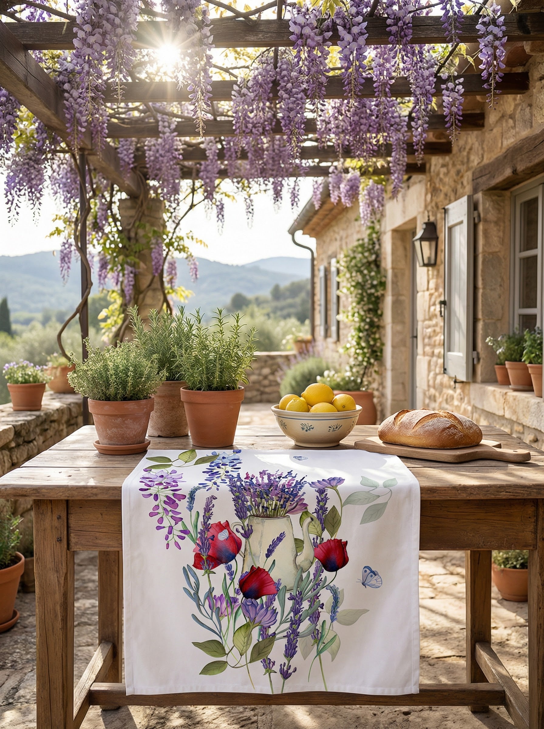 Kitchen Towels Provenza, 100% Made in Italy