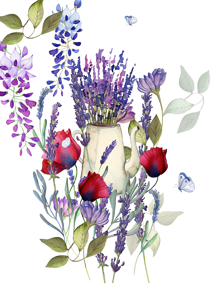 Kitchen Towels Provenza, 100% Made in Italy