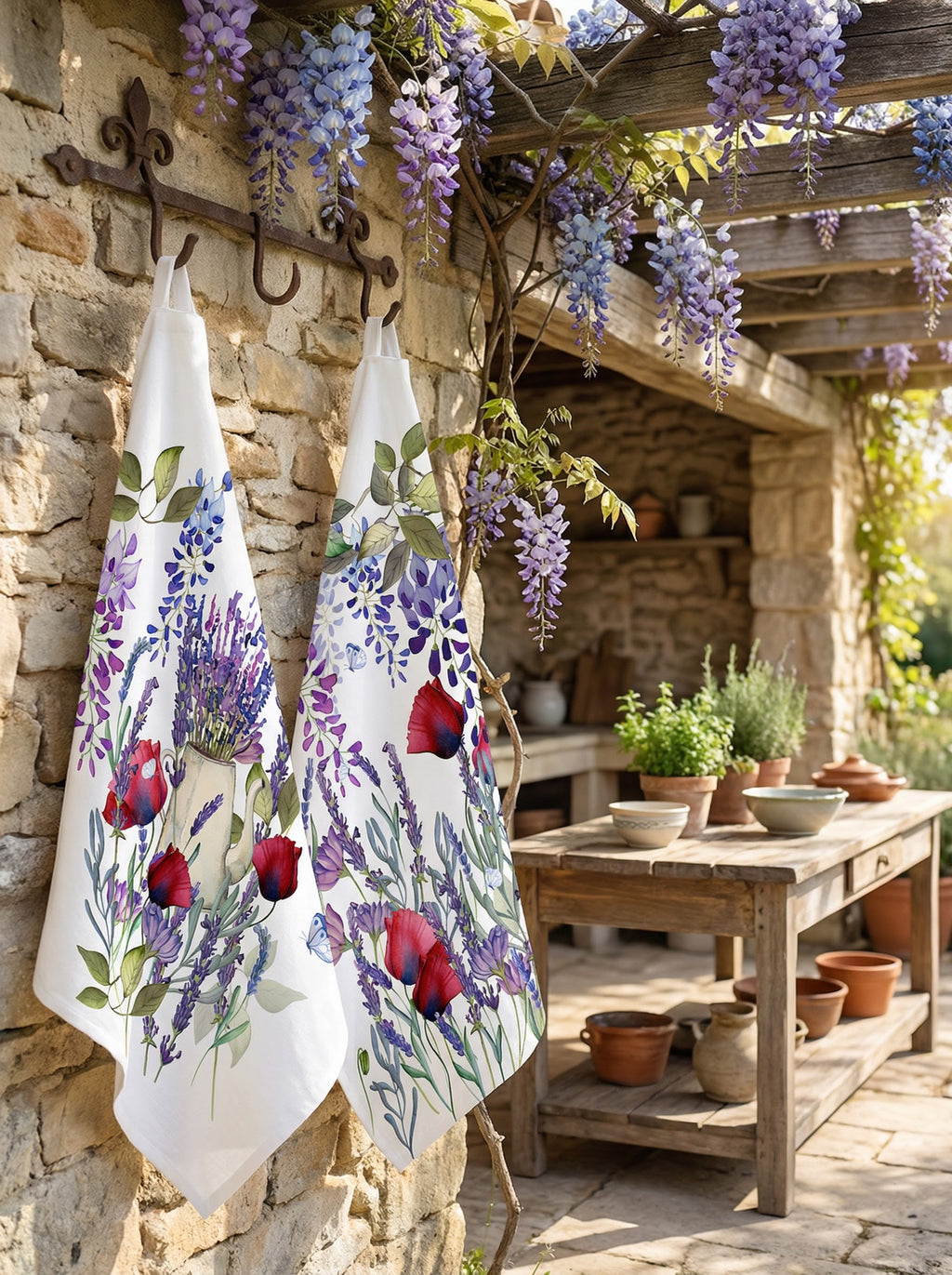 Kitchen Towels Provenza, 100% Made in Italy