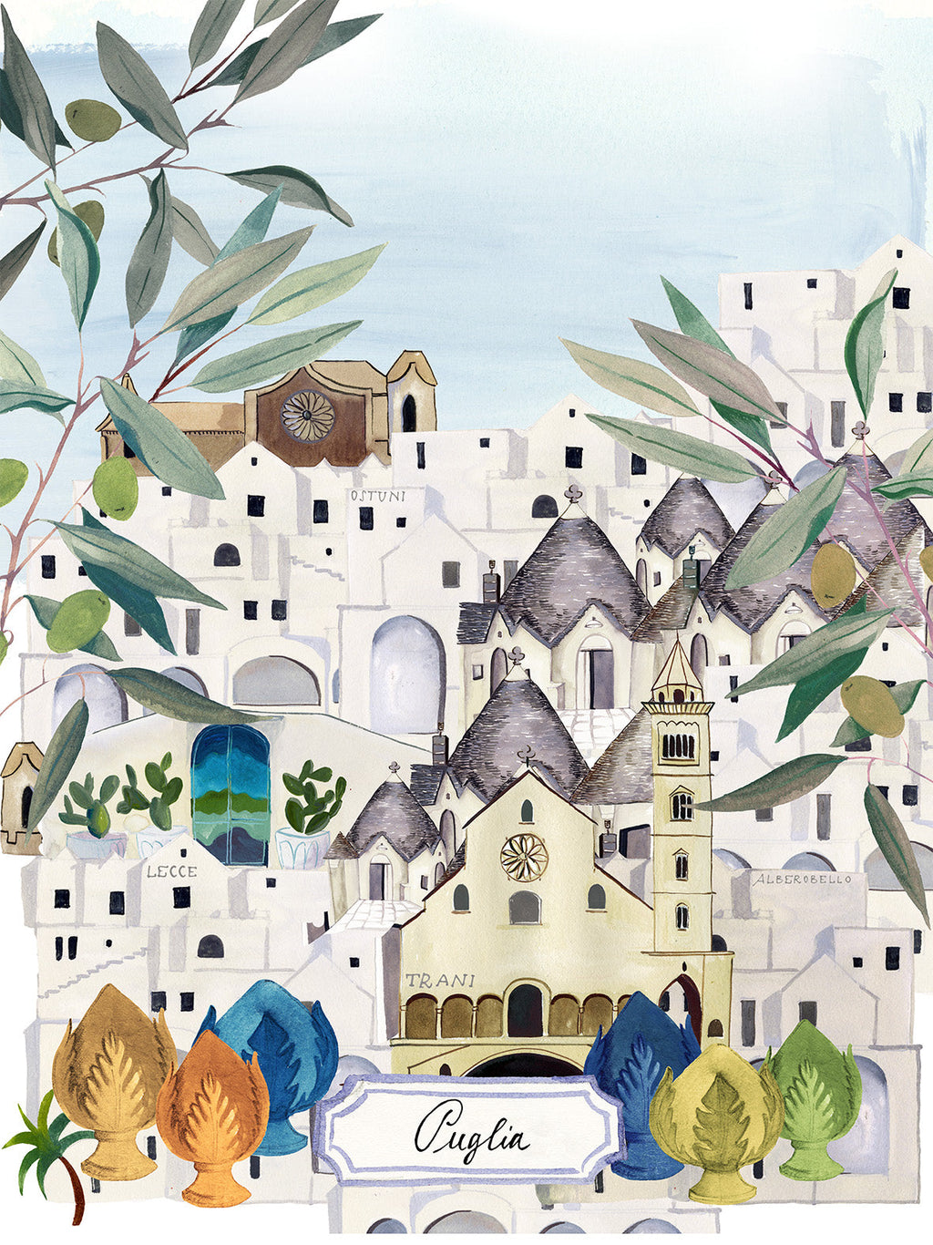 Kitchen Towels «Puglia», 100% Made in Italy - The Napking