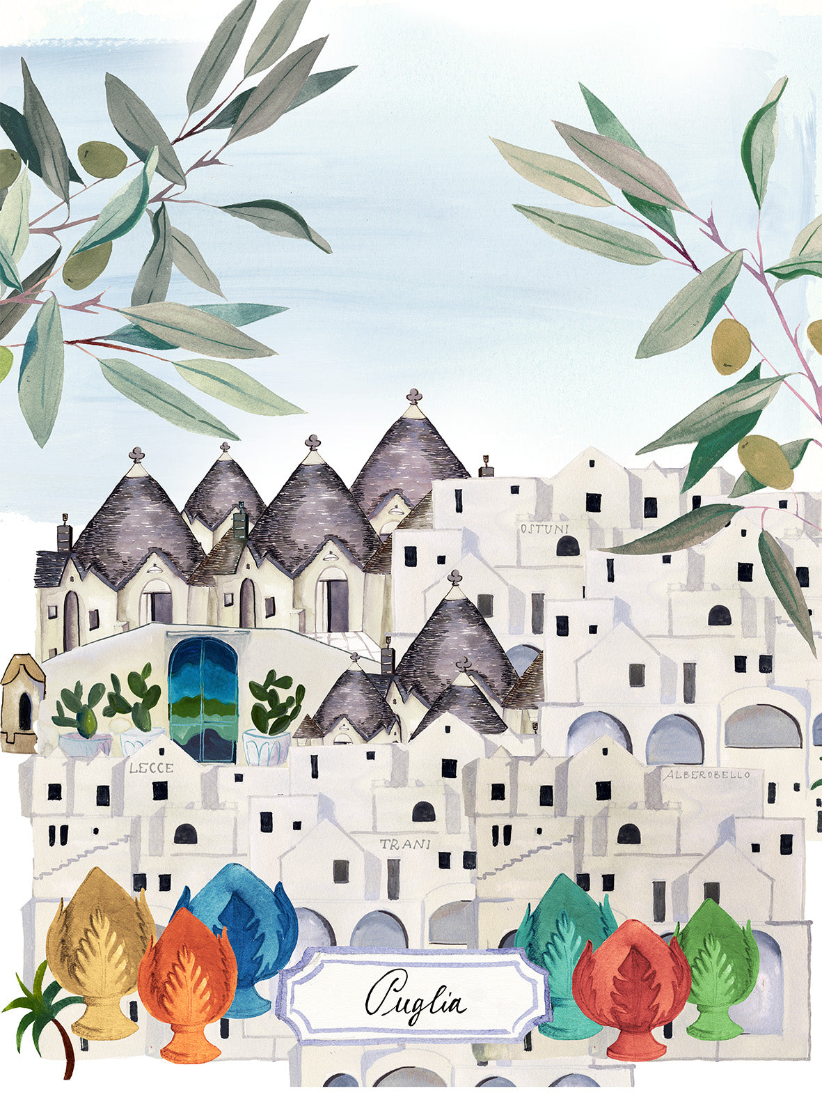 Kitchen Towels «Puglia», 100% Made in Italy - The Napking