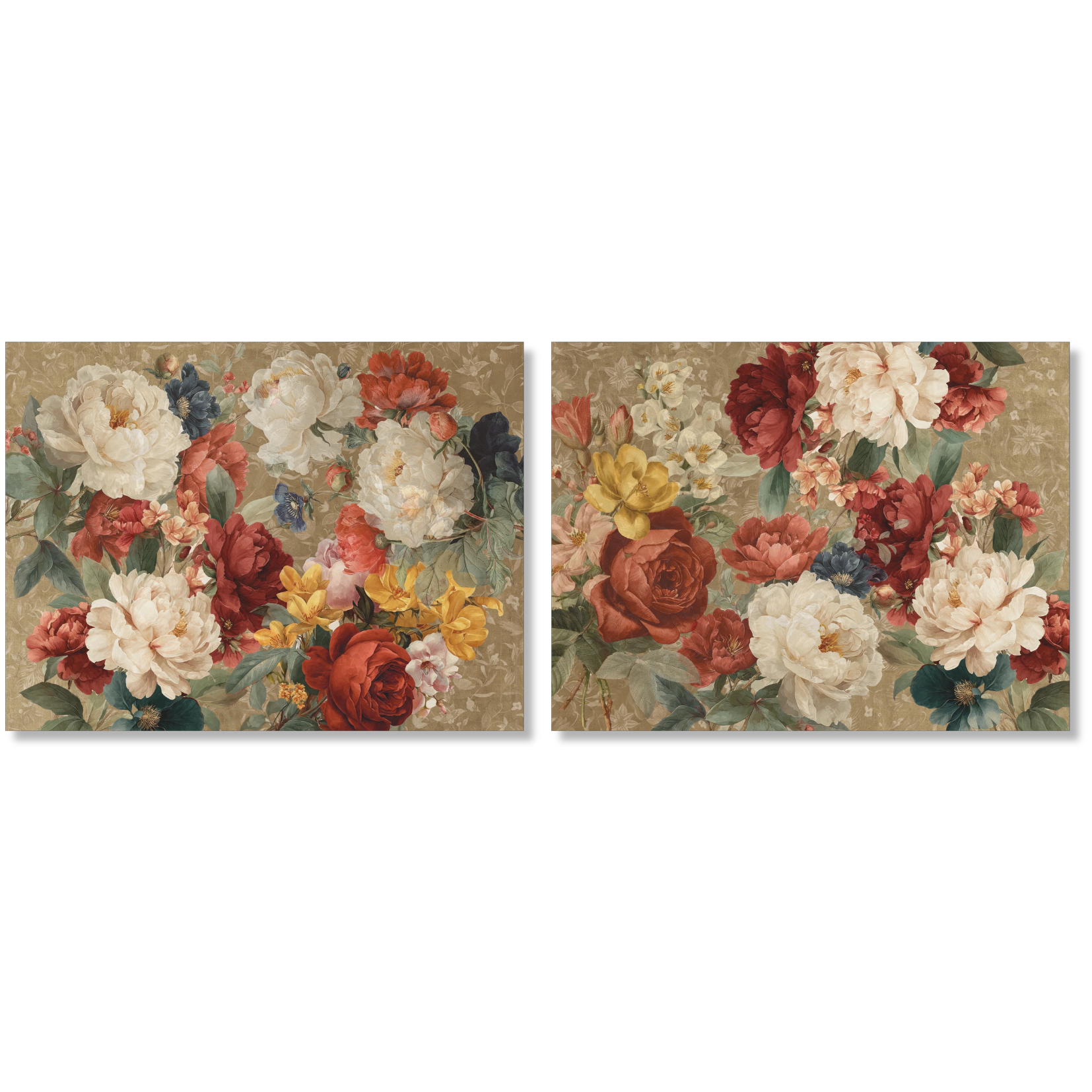 De Ronsard Set of 2 Rectangular Hardboard Placemats