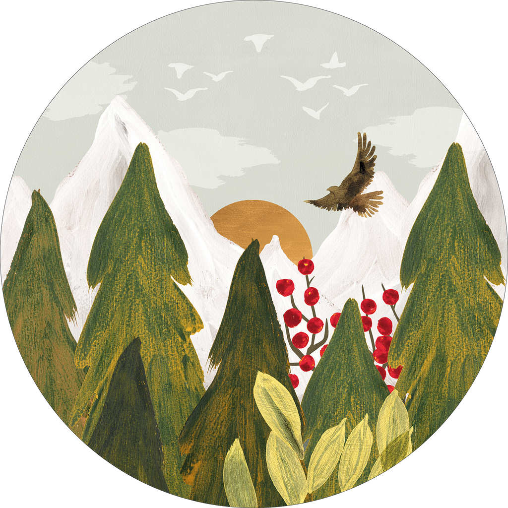 Set of 2 round hardboard placemats «Reinard» 100% Made in Italy