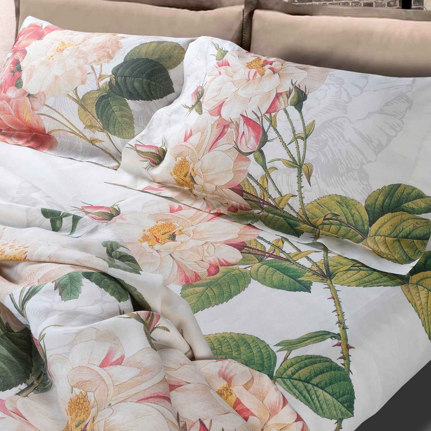 Duvet Cover Set «Roses» 100% Made in Italy