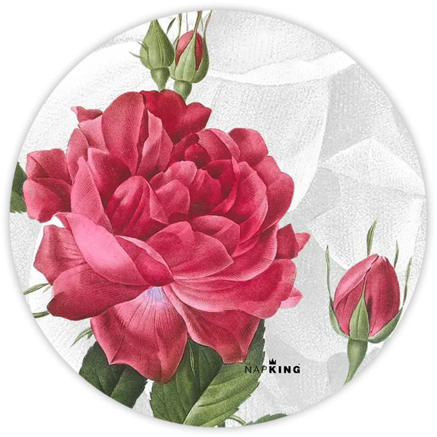 Set of 2 coasters «Roses» wood and cork - 100% Made in Italy