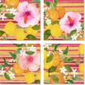 Set Of 4 Napkins Premium Linen «Ibiscus» 100% Made in Italy - The Napking