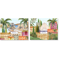 Lot de 2 sets de table en coton Panama Taormina