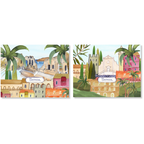 Lot de 2 sets de table en coton Panama Taormina