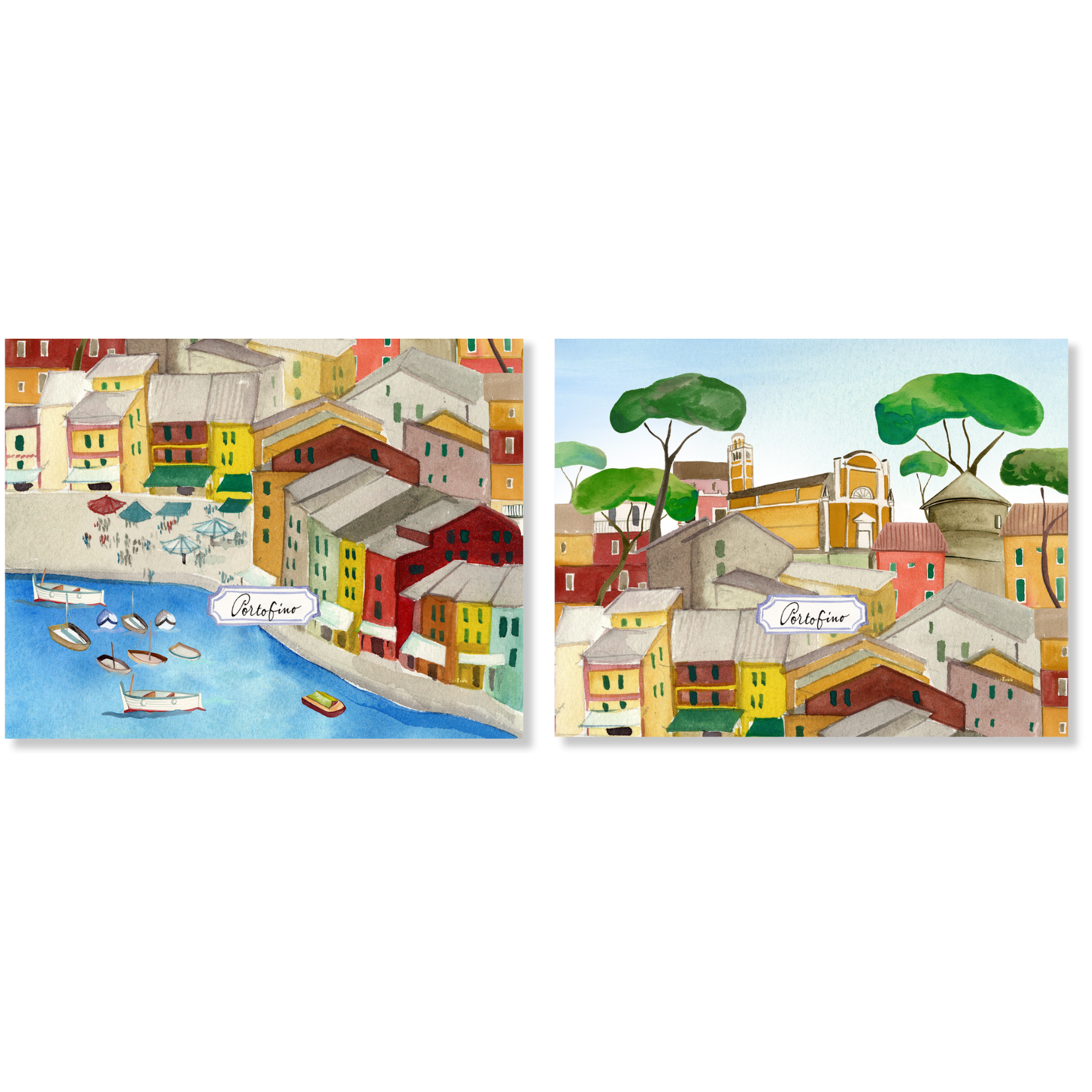 Set of 2 Placemats Set in Panama Cotton Portofino
