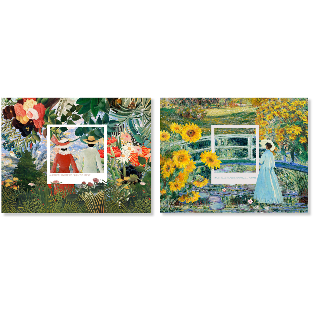 Set of 2 Placemats Set in Panama Cotton Love story