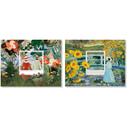 Set of 2 Placemats Set in Panama Cotton Love story