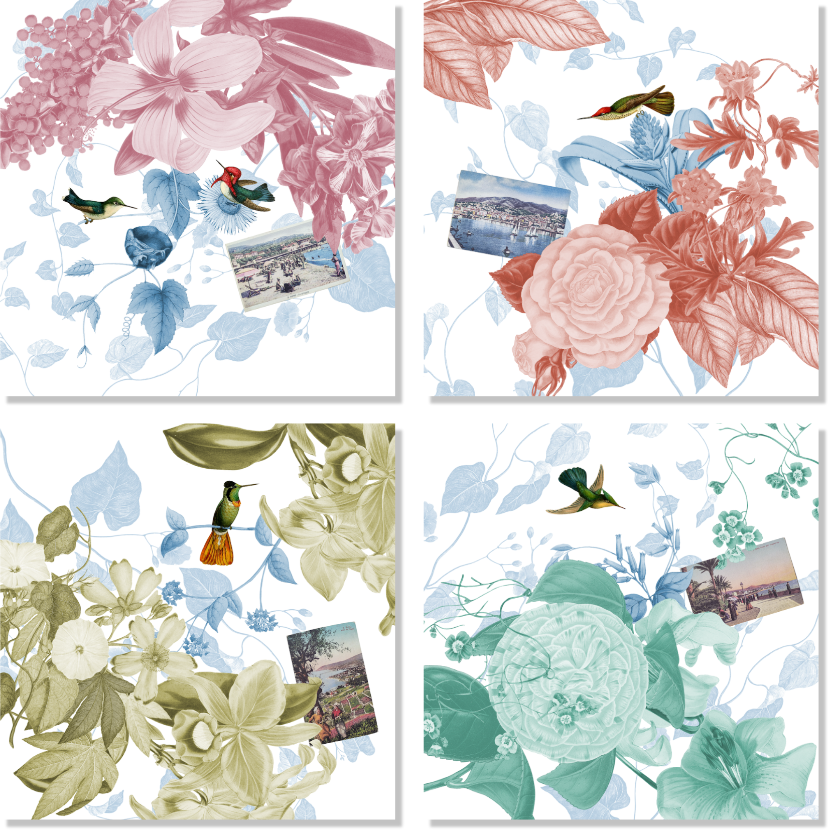 Set of 4 Napkins Sanremo 100% Made in Italy