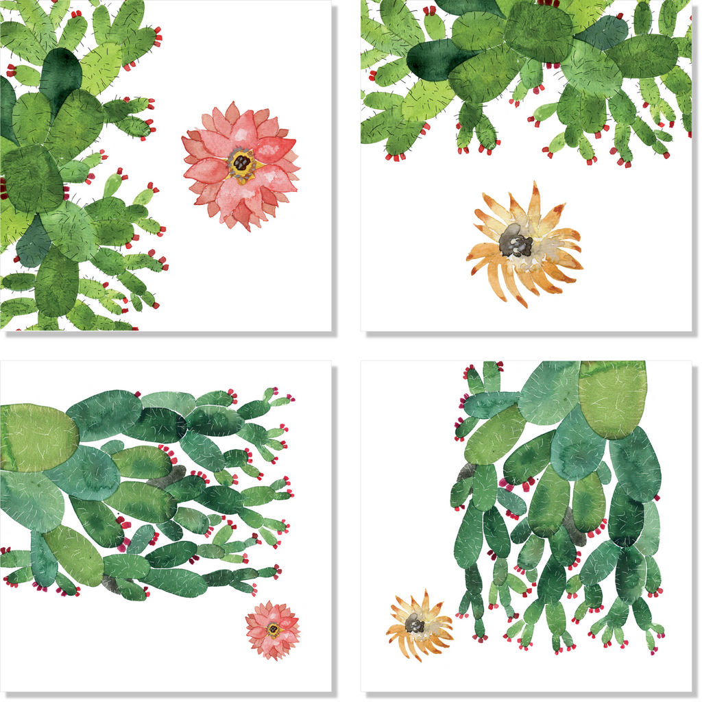 Set Of 4 Napkins «Fichi d'India» 100% Made in Italy The Napking