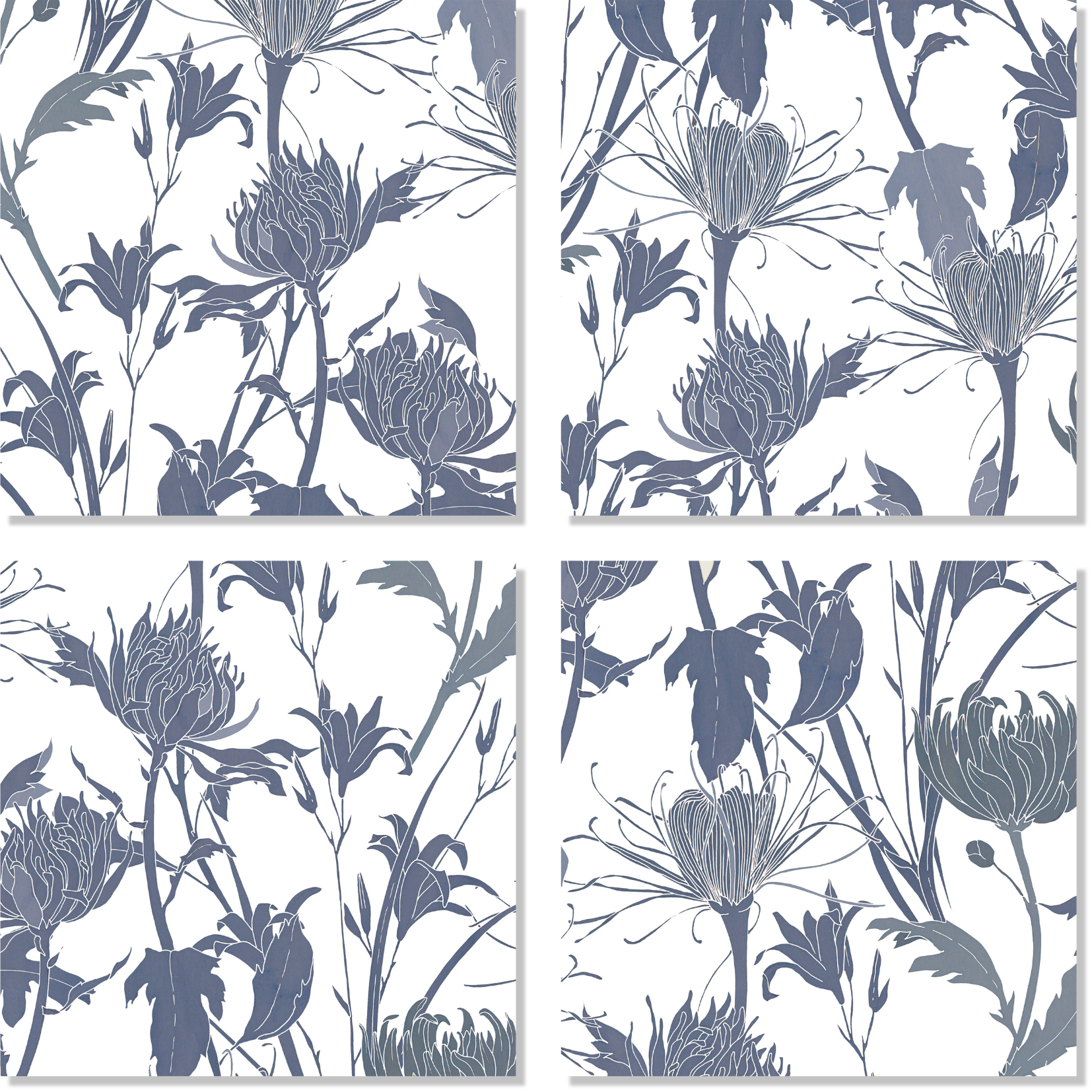 Set Of 4 Napkins Premium Linen «Akiko» 100% Made in Italy The Napking