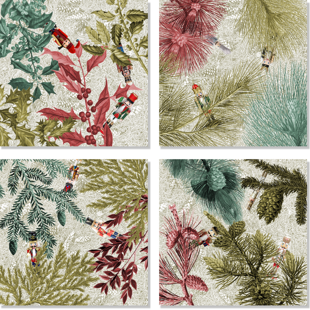 Set of 4 Napkins «Schiaccianoci» 100% Made in Italy