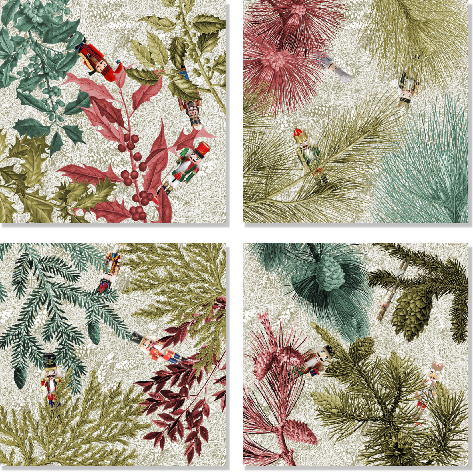 Set of 4 Napkins «Schiaccianoci» 100% Made in Italy