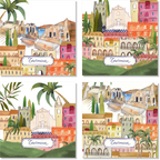 Set Of 4 Napkins «Taormina» 100% Made in Italy