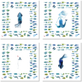 Set Of 4 Napkins «Therasia» 100% Made in Italy - The Napking