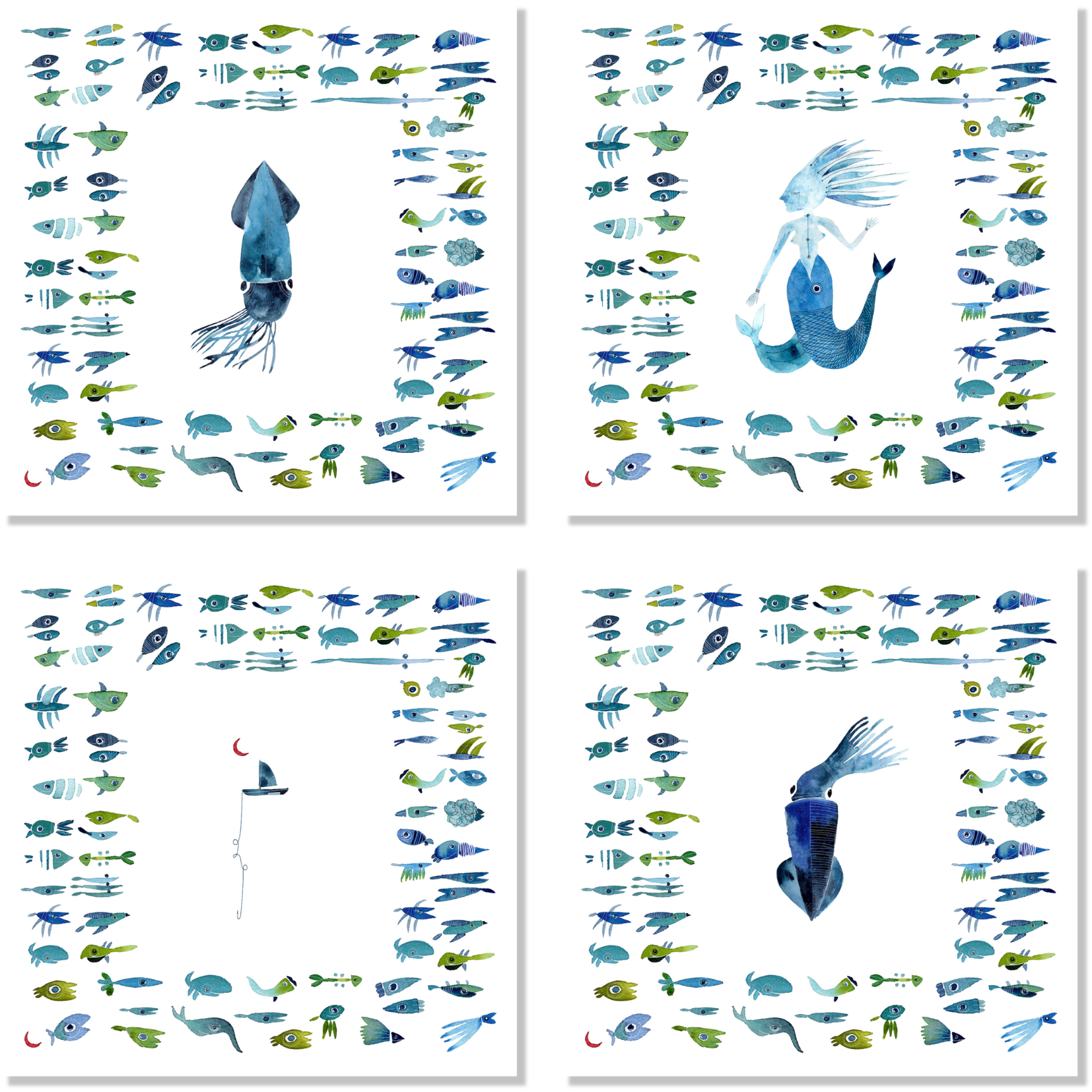 Set Of 4 Napkins «Therasia» 100% Made in Italy - The Napking