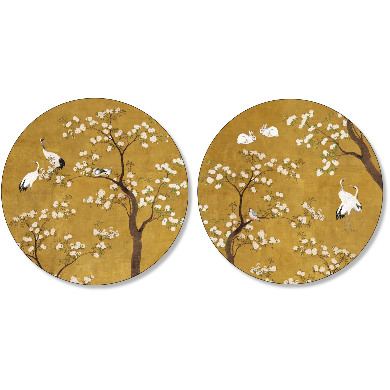 Set of 2 coasters «Ukiyo» wood cork – 100% Made in Italy
