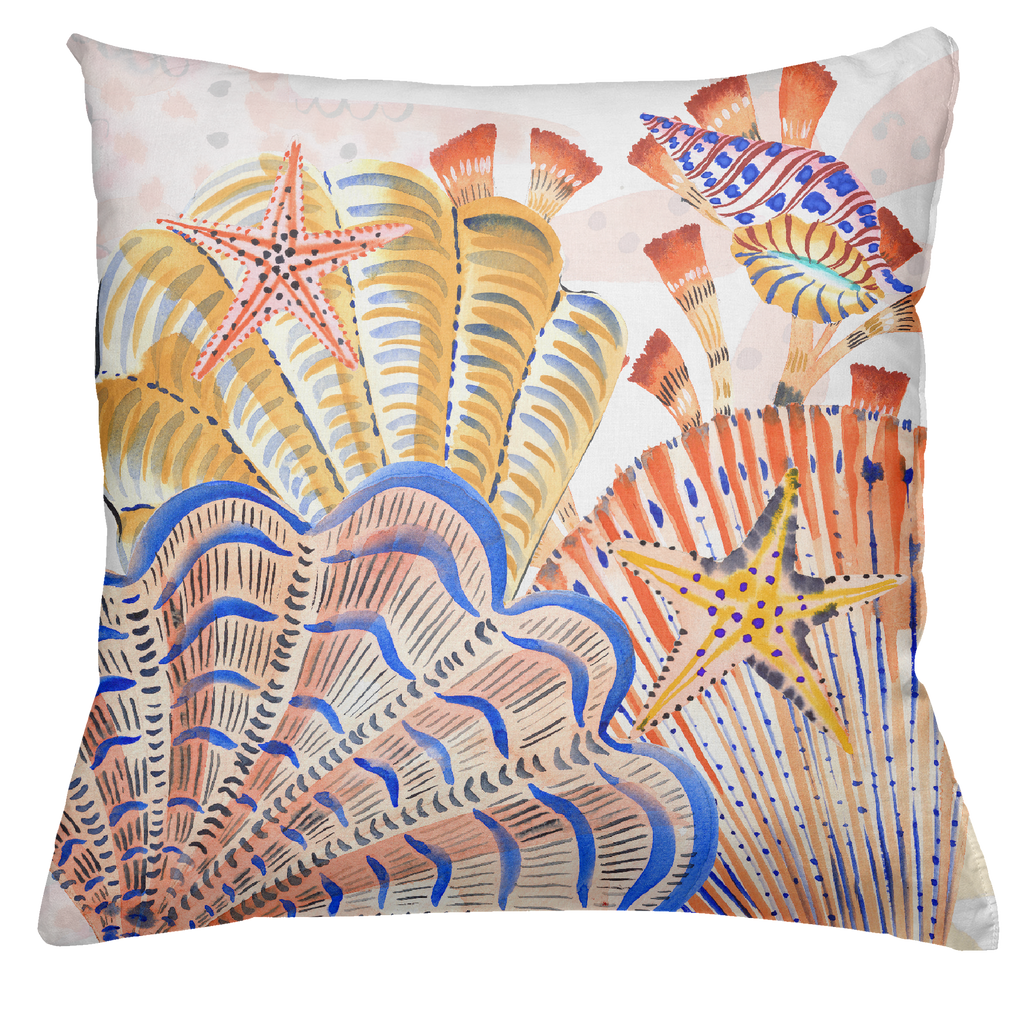 Cushion Canvas Shell Bay, 100% Made in Italy