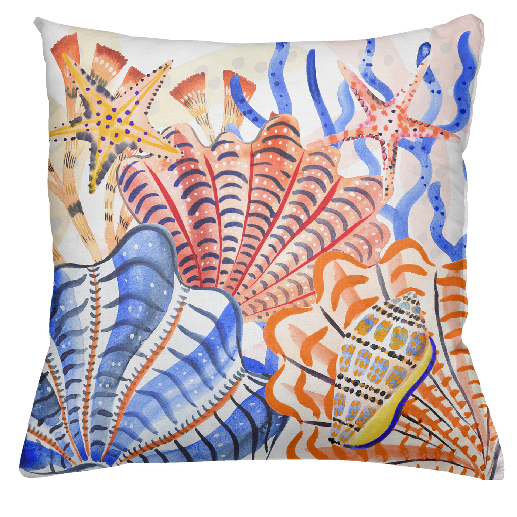 Cushion Canvas Shell Bay, 100% Made in Italy