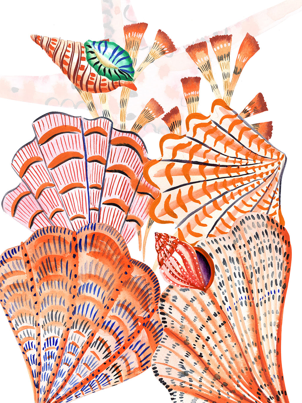 Kitchen Towels Shell Bay 100% Made in Italy