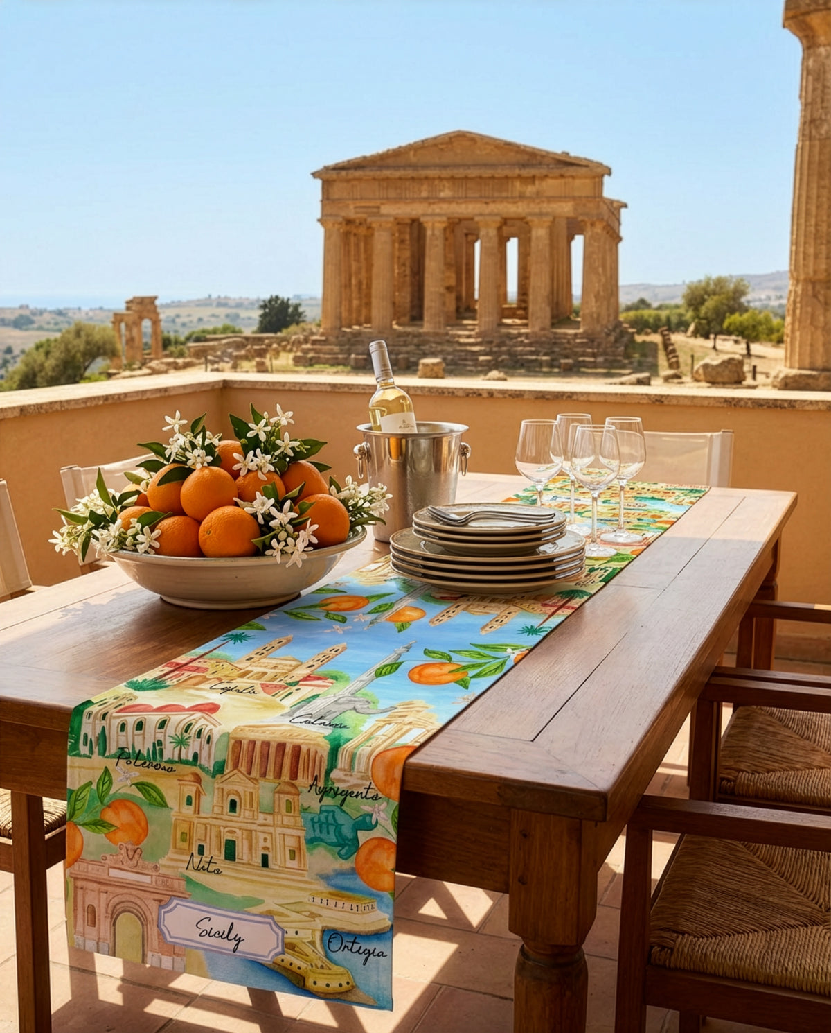 Pure Linen Runner Sicily 100% Made in Italy