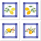Set 4 tovaglioli in lino pregiato Sorrento 100% Made in Italy