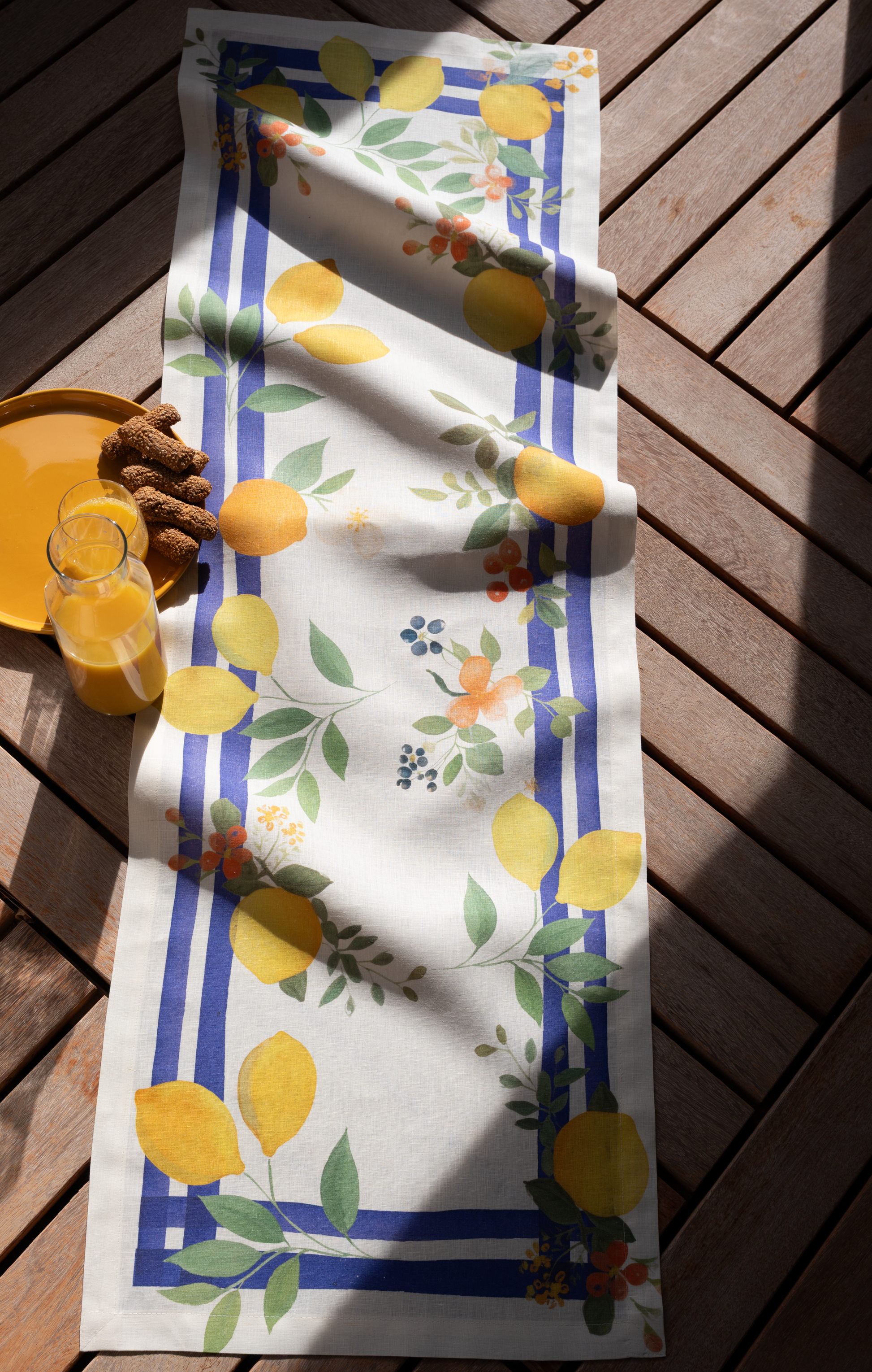 Premium Linen Runner Sorrento 100% Made in Italy