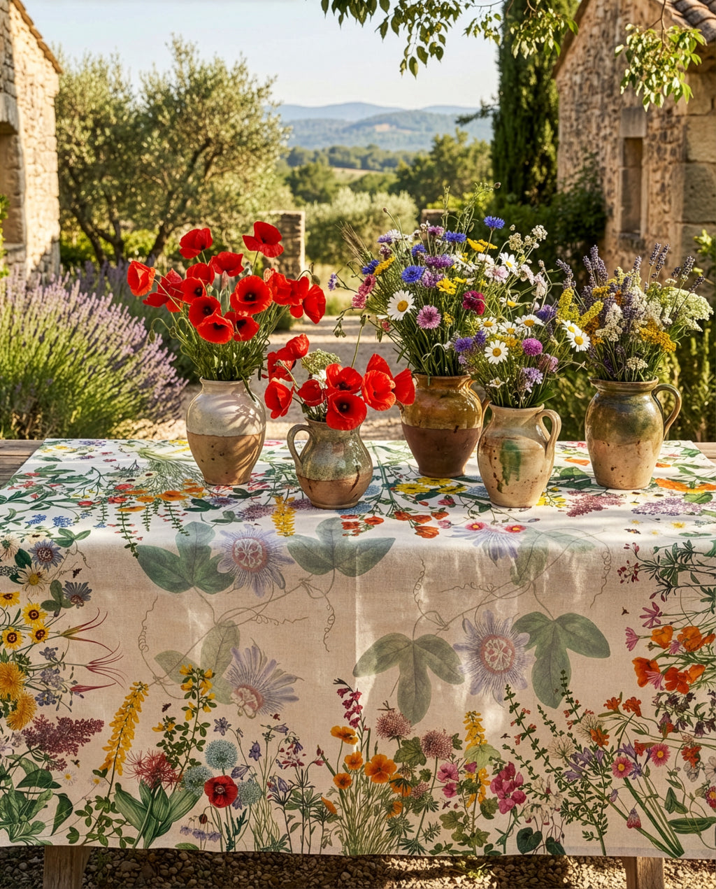 Linen tablecloth Spring