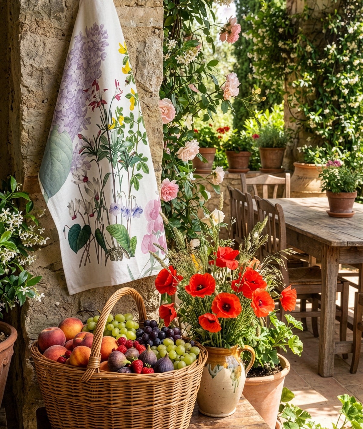 Torchons de cuisine Printemps, 100 % fabriqués en Italie
