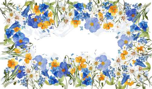 Linen Tablecloth «Alpi Flora», 100% Made in Italy - The Napking
