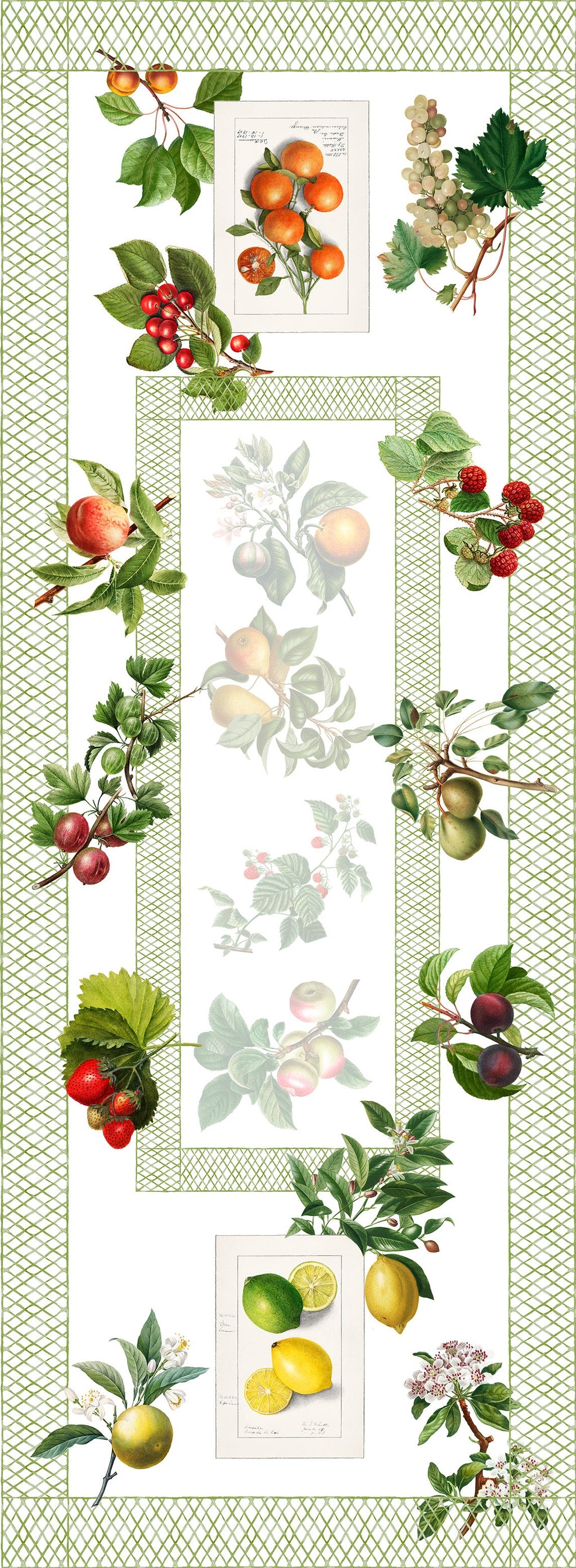 Pure Linen Runner «Summer Fruit» 100% Made in Italy - The Napking